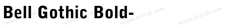 Bell Gothic Bold字体转换